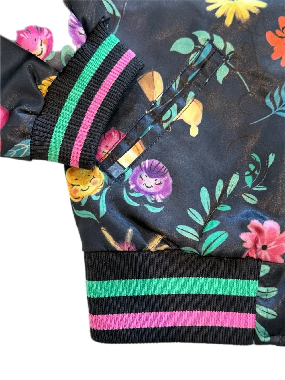 Disney ILY Alice In Wonderland Tea Party Bomber Jacket